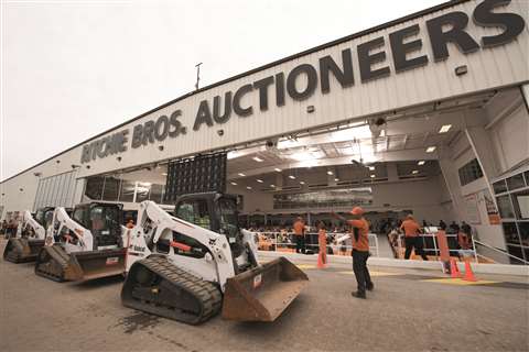 An equipment auction in the U.S